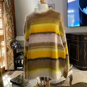 COS Mohair Crewneck Stripe Sweater L